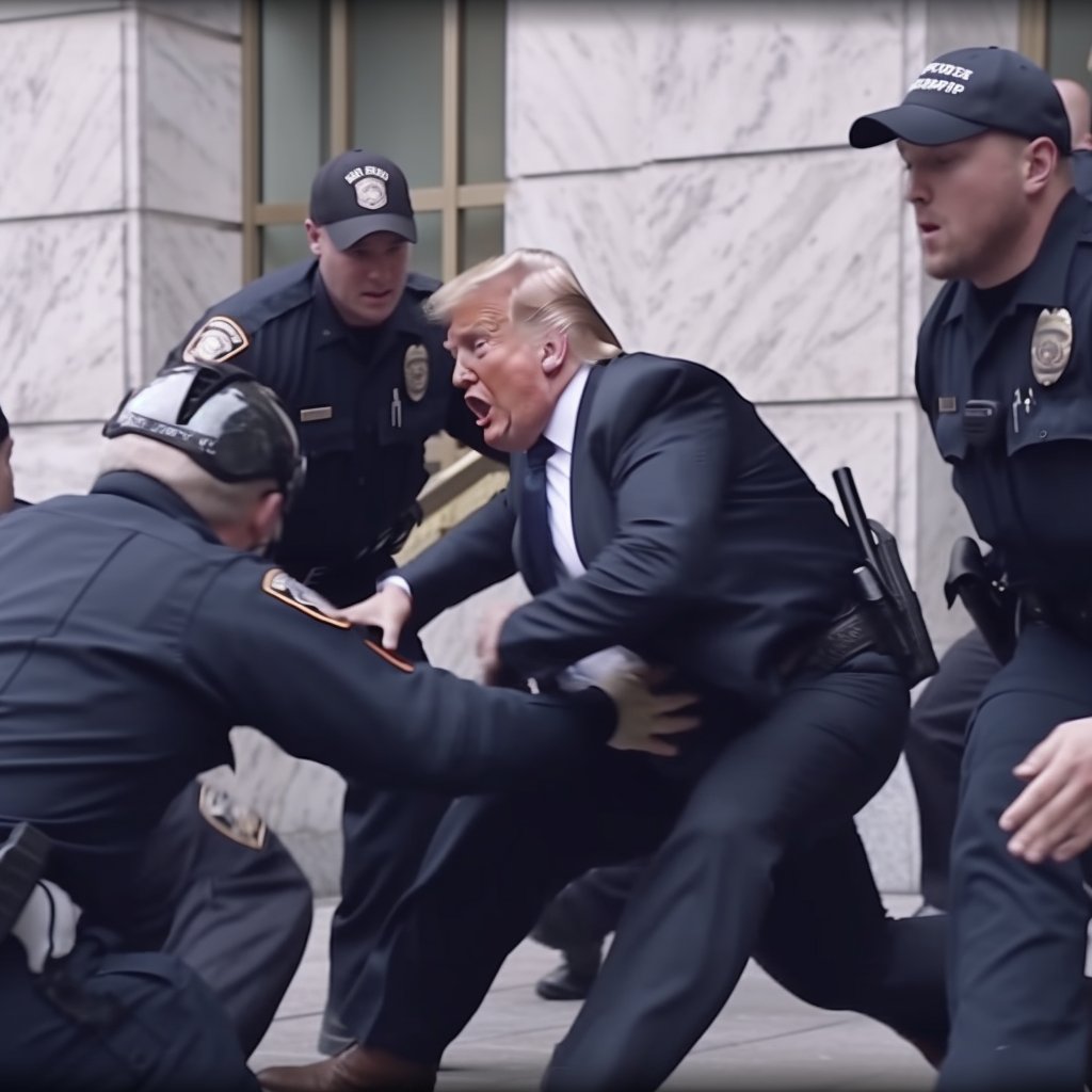 DeepFake photo of Trump being arrested